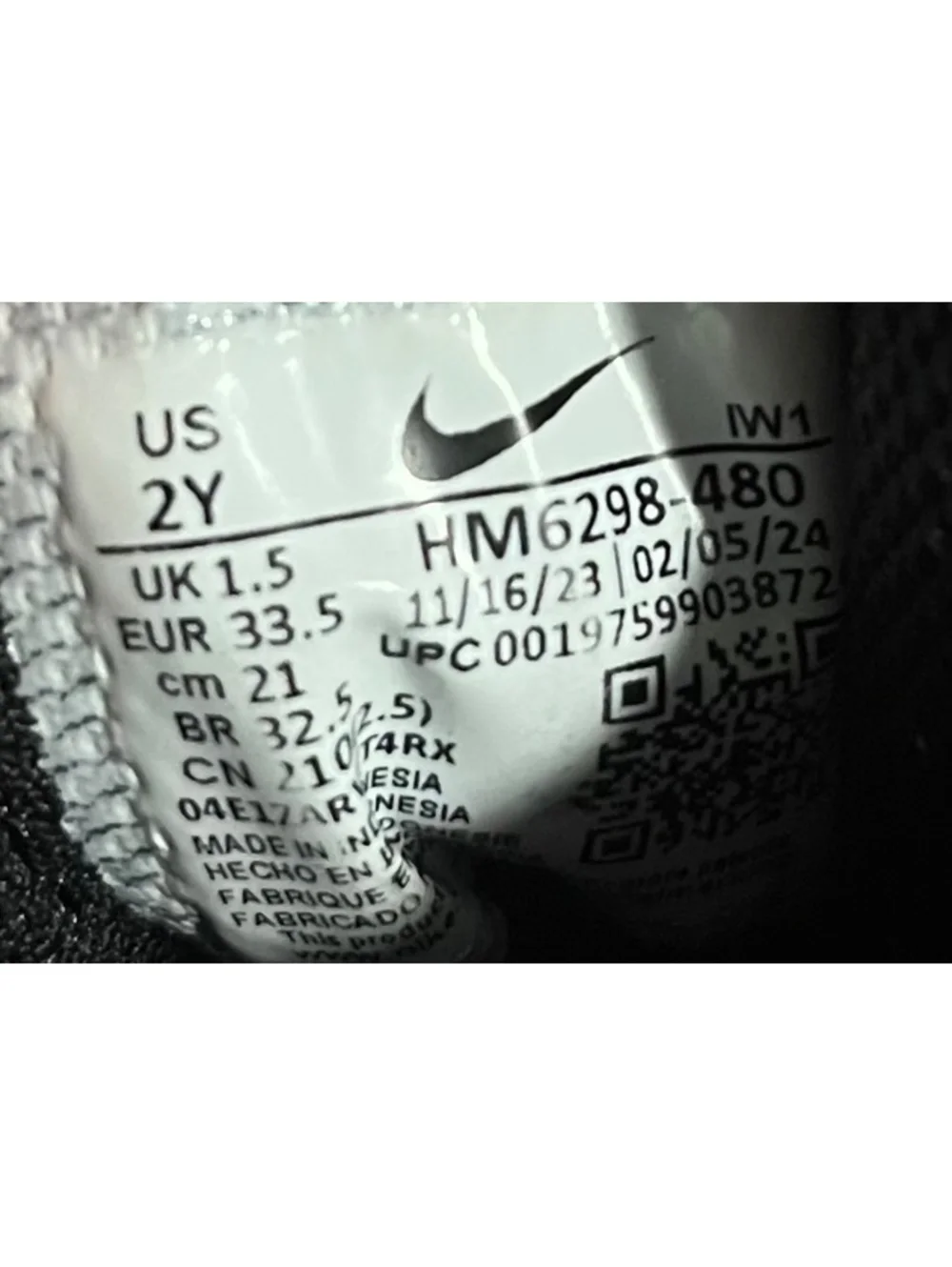 Nike Kids' Court Borough Low 2 (2Y) Blue and Black Sneakers